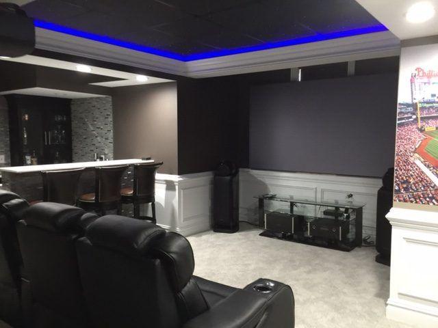 Custom basement renovation